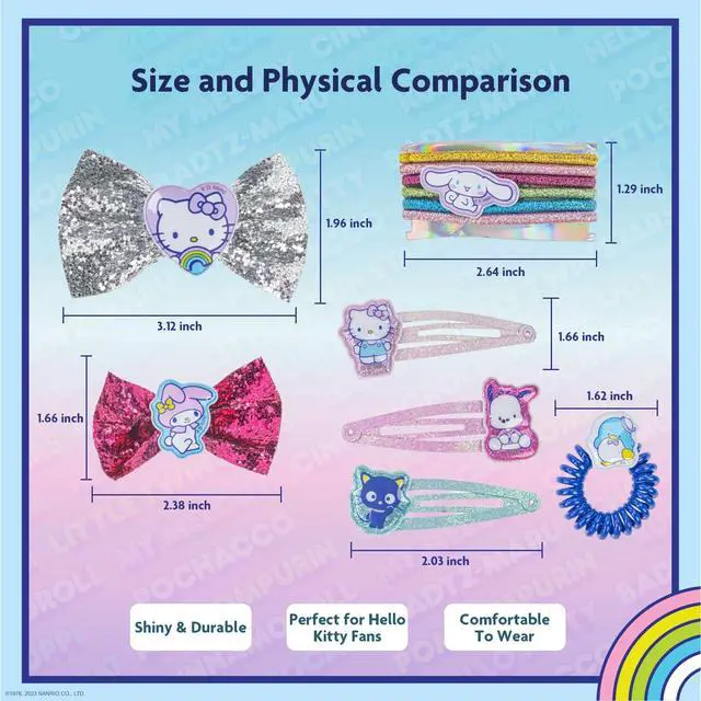 Alt view image 5 of 7 - Hello Kitty Mini Bag Hair Accessories Set with Bows, Clips & Hair Ties