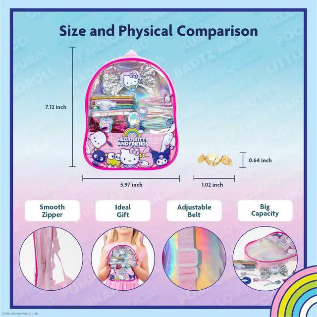 Alt view image 6 of 7 - Hello Kitty Mini Bag Hair Accessories Set with Bows, Clips & Hair Ties