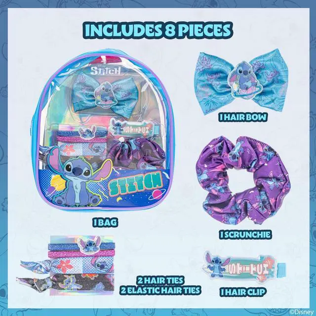 Alt view image 2 of 7 - Stitch Mini Bag Hair Accessories Set with Bows, Clips & Hair Ties