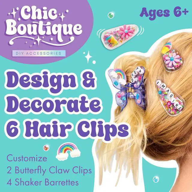 Alt view image 2 of 7 - Crea Chic Boutique Hair Clips: Create 6 DIY Hair Clips, Crafts and Birthday Gifts for Girls, Girls Toys for and Summer Activities for Kids (Ages 6+)