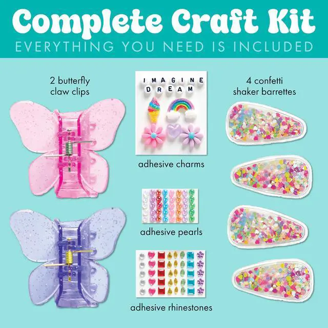 Alt view image 3 of 7 - Crea Chic Boutique Hair Clips: Create 6 DIY Hair Clips, Crafts and Birthday Gifts for Girls, Girls Toys for and Summer Activities for Kids (Ages 6+)