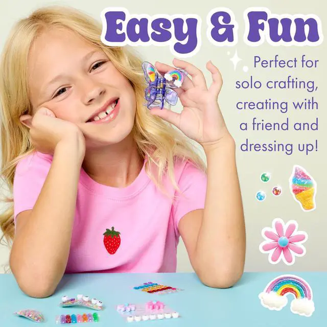 Alt view image 5 of 7 - Crea Chic Boutique Hair Clips: Create 6 DIY Hair Clips, Crafts and Birthday Gifts for Girls, Girls Toys for and Summer Activities for Kids (Ages 6+)