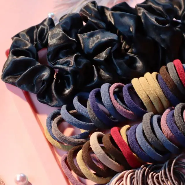 Alt view image 7 of 7 - 755PCS Hair Accessories for Woman Set Seamless Ponytail Holders Variety Hair Scrunchies Hair Bands Scrunchy Hair Ties For Thick and Curly (Mix)