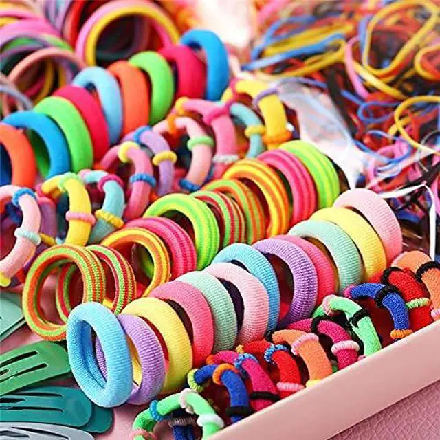 Alt view image 3 of 7 - Hair Accessories for Girls, Girls Accessories, Ties Women Elastic Bands Ponytail Holders Rubber Barettes Ropes Girs (780PCS), red, blue, green, pink, black, purple, yellow, orange
