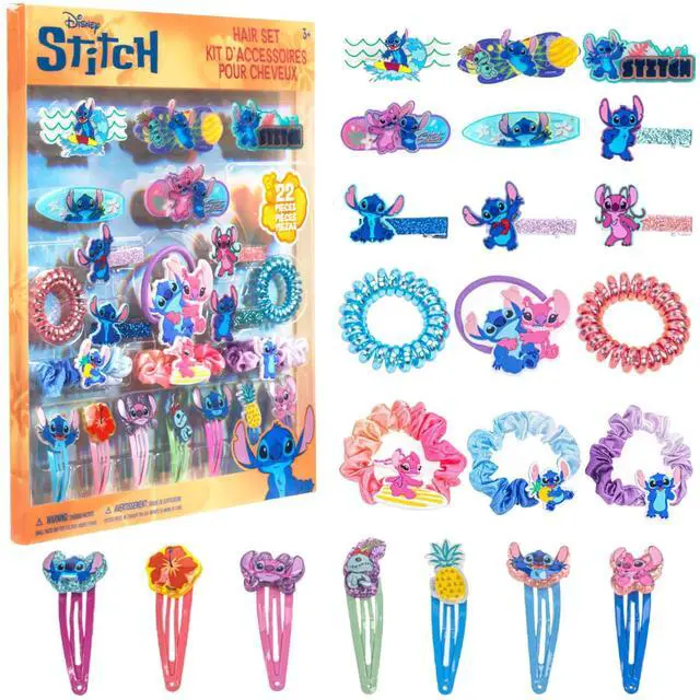 Main image of Stitch Hair Accessories Set with Hair Clips, Bows & Scrunchies