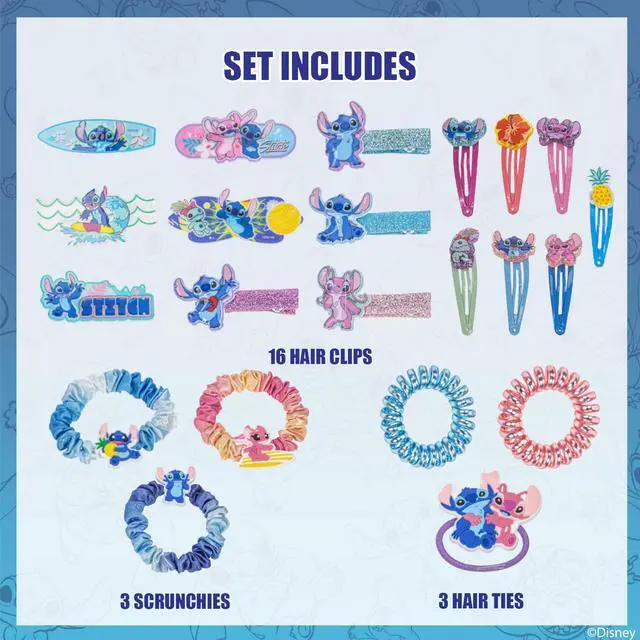 Alt view image 2 of 7 - Stitch Hair Accessories Set with Hair Clips, Bows & Scrunchies