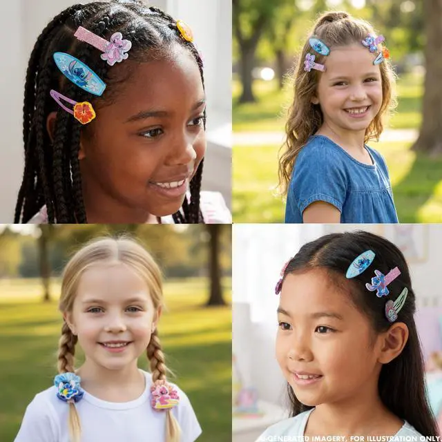 Alt view image 6 of 7 - Stitch Hair Accessories Set with Hair Clips, Bows & Scrunchies