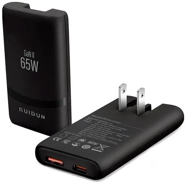 Main image of 65W Flat GaN USB C Charger, Dual-Port Fast Wall Charger with PD 3.0 & QC 4.0, Foldable Plug Compact Power Adapter for MacBook Pro/Air, iPhone 16, iPad Pro, Samsung Galaxy S24, Steam Deck & More
