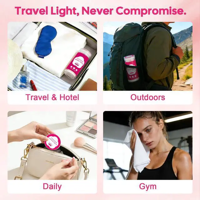 Alt view image 3 of 7 - 20 Count Premium Compressed Towels 12"×16" | Perfect for Bussiness Trip and Outdoors | Luxurious Thick & Generous Size | Individual Sealed