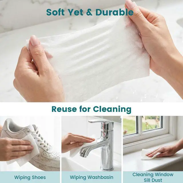 Alt view image 4 of 6 - 360 PCS Compressed Towels, Bulk Cotton Disposable Face Towels | Face Portable Washcloths for Travel Expandable Wipes, Tablets Survival Gear and Supplies, Outdoors Camping Hiking Hotel