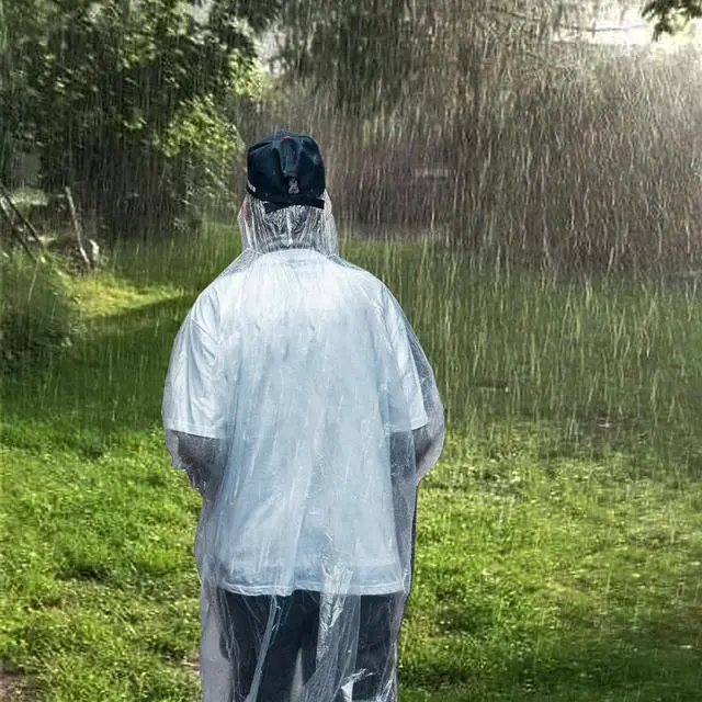 Alt view image 3 of 7 - Ponchos Family Pack, (8 Pack) Rain Poncho for Adults Disposable Emergency Rain Ponchos