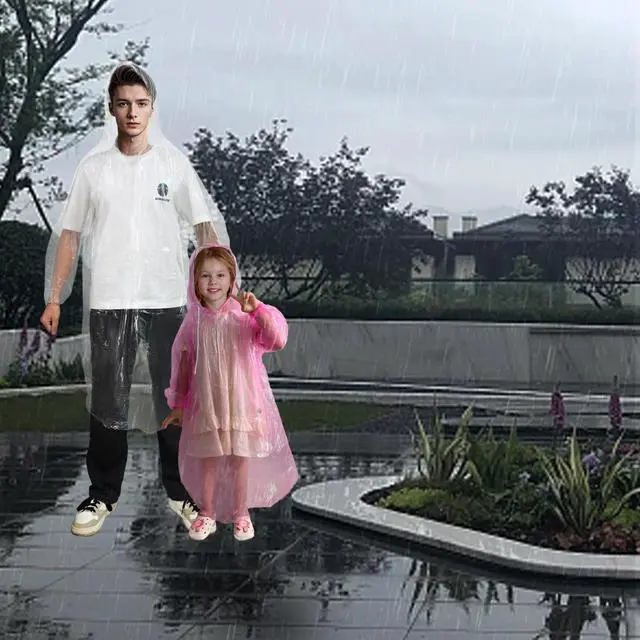 Alt view image 2 of 7 - Ponchos Family Pack, (8 Pack) Rain Poncho for Adults Disposable Emergency Rain Ponchos