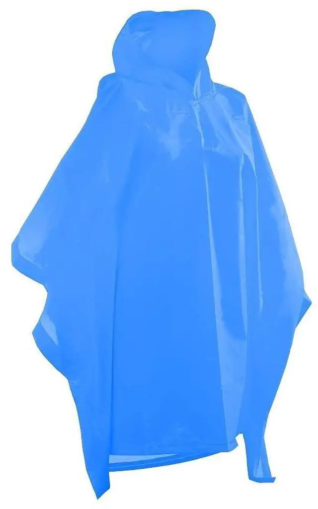 Main image of Kids Rain Poncho Reusable, Compact & Travel-Friendly, Pullover Hood, Easy Snap, Lightweight, Royal