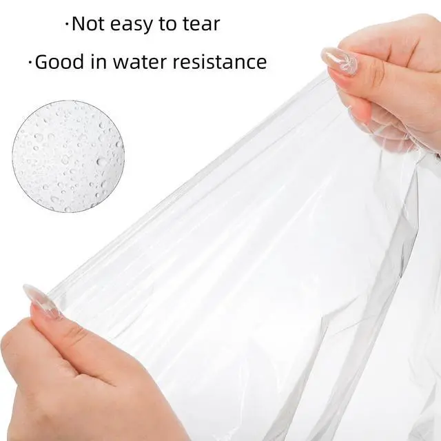 Alt view image 5 of 7 - 20 Pack Kids Rain Poncho, Disposable Rain Ponchos with Hood, Waterproof Raincoat for Children, Boys, Girls, Clear Kids Rain Jacket, Bulk Emergency Rain Cover for Outdoor, Travel, Camping
