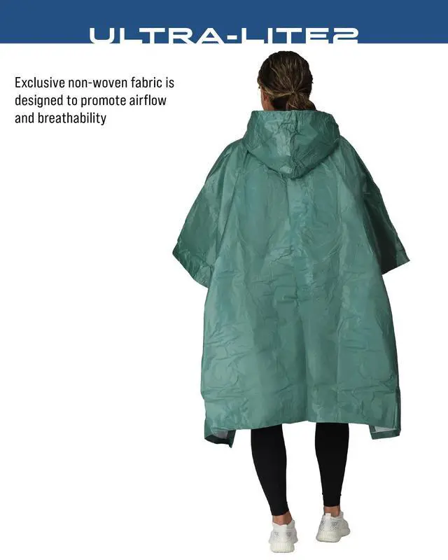Alt view image 3 of 7 - Ultra-Lite2 Reusable Waterproof Breathable Poncho