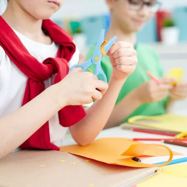 Alt view image 4 of 5 - 15 Pack Scissor for Preschool Training, Kids Safety,Solid Color | Plastic Blunt Tip Design, Anti-pinch for Toddler Crafts, Paper Cutting Practice, Playdough Activities, Bulk Classroom Set