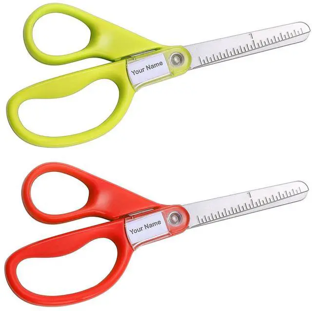 Main image of 5 Kids Scissors, Blunt Tip, Safety, Comfortable, For Left and Right Handed Use, For Office School Student Crafts, Assorted Colors, 2 Pack