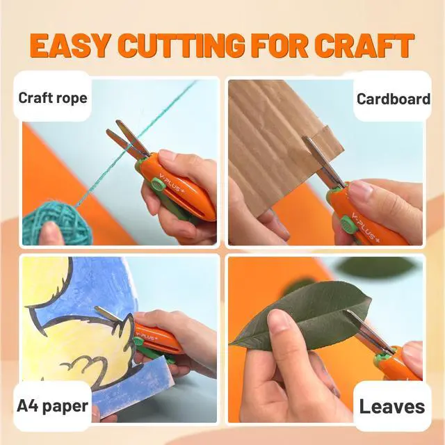 Alt view image 4 of 6 - Safety Scissors for Kids, 3Pcs Retractable Toddler Scissors for Preschool | Retractable Kids Scissors for Small Hand, Ages 3-5 2-4 1-3 Cutting Tool for Toddler Crafts and Preschool Activities