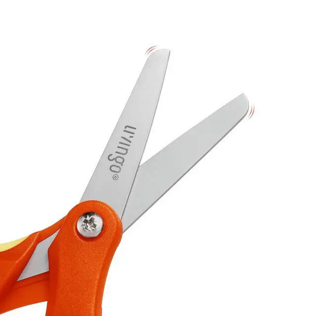 Alt view image 5 of 7 - Kids Safety Scissors 3 Pack, 5" Blunt School Craft | Protective Blade Covers, Left Right Handle Design, Ages 4+, Preschool Classroom Supplies