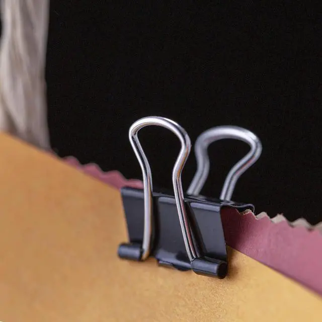 Alt view image 3 of 4 - Mini Binder Clips, 144 Count (12 Boxes of 12 Clips), Heavy-Duty Metal Handles, Black Paper Fasteners for Office, School & Home Organization (99010)