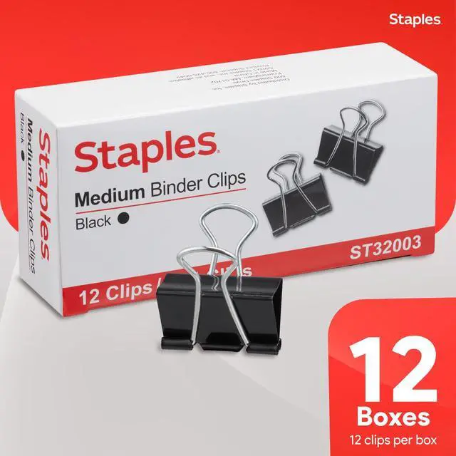Alt view image 5 of 7 - Medium Binder Clips, 0.63 Inch Capacity, Black, 144 Clips/Pack | Secure paper organization for office, school, and home filing needs. Bulk pack of 144.