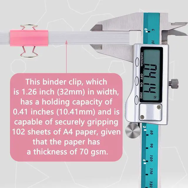 Alt view image 2 of 5 - 48 Pcs Medium Binder Clips, 1.25 inch(32mm), Colored Binder Clips, Paper Clamps Medium Size for Office Supplies, 4 Vibrant Colors