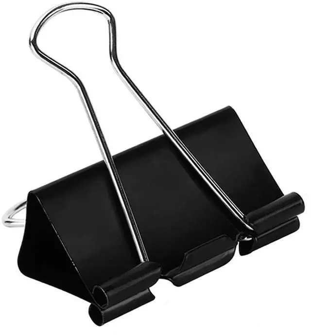 Main image of Extra Large Binder Clips (36 Pack) 2 Inch, Big Paper Clamps for Office Supplies, Black