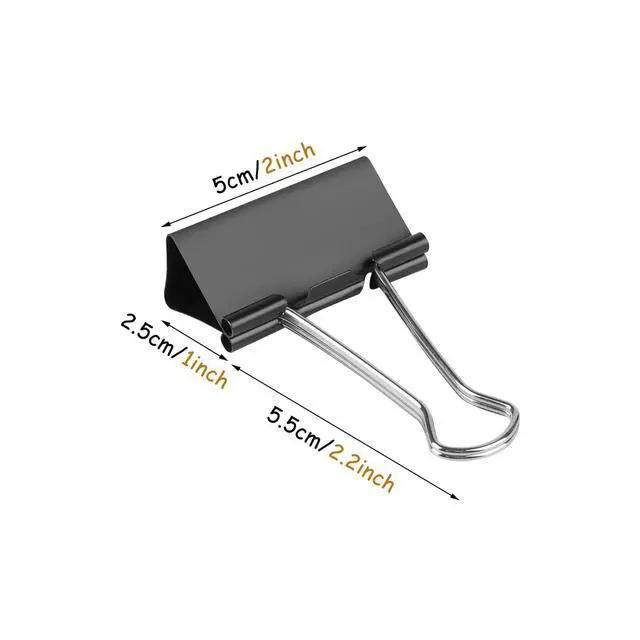 Alt view image 4 of 7 - Extra Large Binder Clips (36 Pack) 2 Inch, Big Paper Clamps for Office Supplies, Black