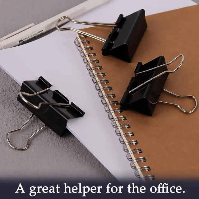 Alt view image 2 of 7 - Extra Large Binder Clips (36 Pack) 2 Inch, Big Paper Clamps for Office Supplies, Black