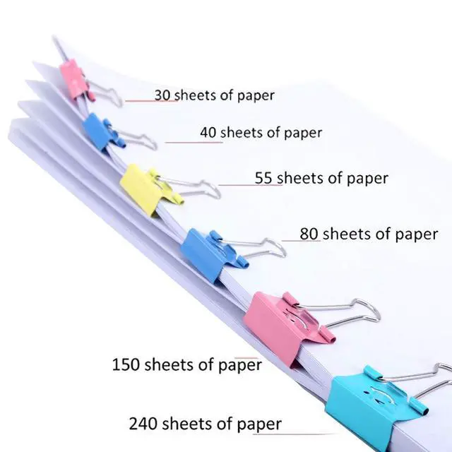 Alt view image 5 of 7 - 80pack Binder Clips, Limque Paper Clips,Paper Clamps with Colored Cute Hollow Smiling Face,80 Pcs Assorted Size Clip, for Office,Teacher Gifts and Kitchen