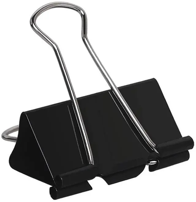 Main image of Extra Large Binder Clips 2 Inch (48 Pack), Black | Big Paper Clamps for Office and Home Supplies