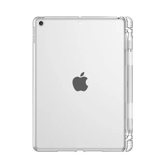 Alt view image 5 of 7 - Clear Case for iPad 10.2 7th/8th/9th Generation with Pencil Holder | Shockproof Thin Slim Transparent Flexible TPU Gel Silicon Back Cover Protective Shell Fit iPad 10.2 Inch