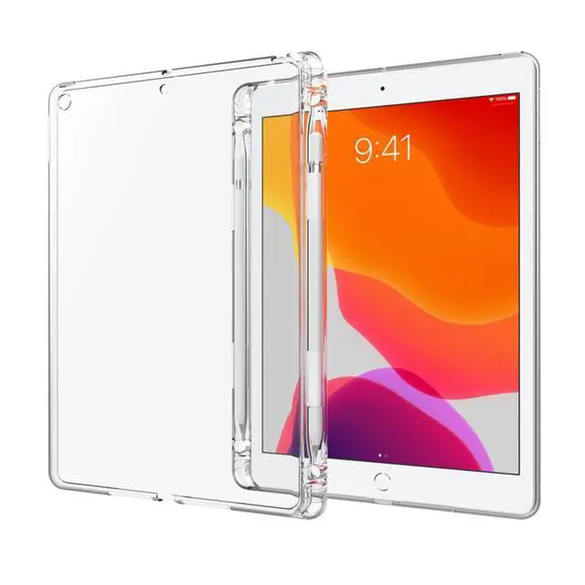 Alt view image 7 of 7 - Clear Case for iPad 10.2 7th/8th/9th Generation with Pencil Holder | Shockproof Thin Slim Transparent Flexible TPU Gel Silicon Back Cover Protective Shell Fit iPad 10.2 Inch