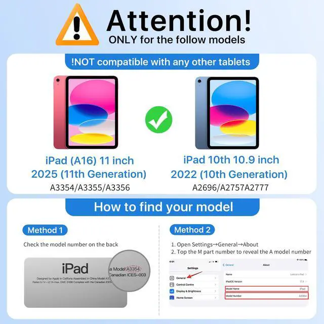 Alt view image 2 of 7 - for iPad A16 11th Generation Case 11 Inch 2025 with Pencil Holder,Navy | For iPad 10th Generation Case 10.9 Inch 2022, Slim Light Trifold Protective Cover with Hard PC Translucent Back Shell