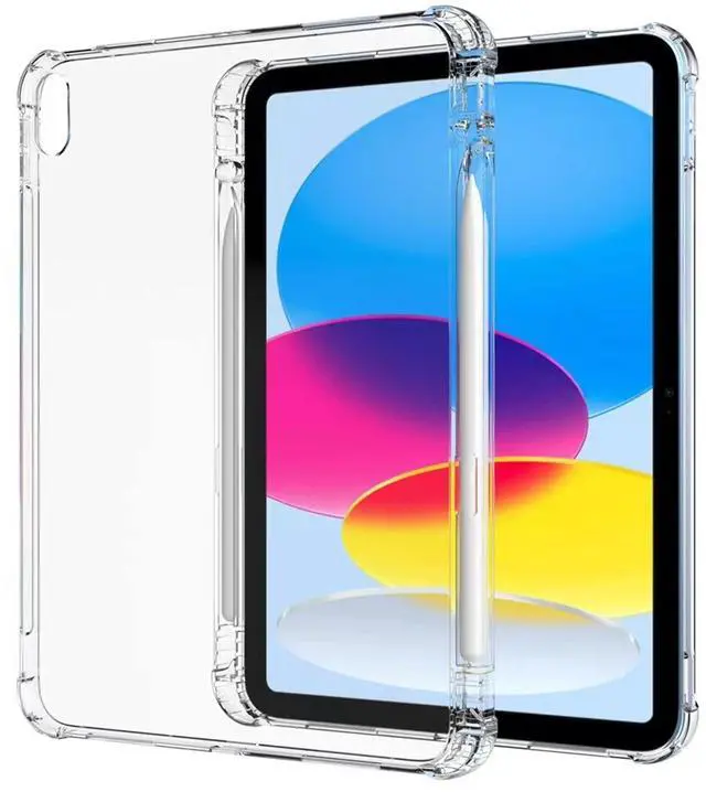 Main image of Clear Case for iPad A16 11th Generation 11" 2025 with Pencil Holder | iPad 10th Generation 10.9-inch Case 2022 Transparent Slim Soft Flexible TPU Silicone Protective Cover Skin