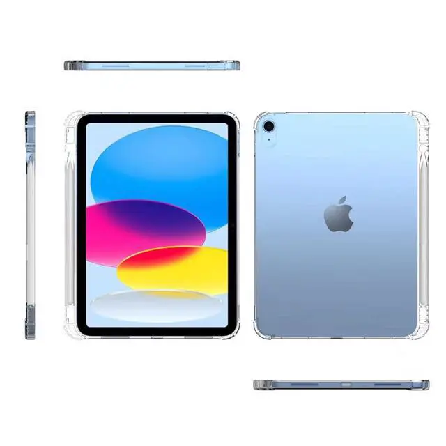 Alt view image 2 of 6 - Clear Case for iPad A16 11th Generation 11" 2025 with Pencil Holder | iPad 10th Generation 10.9-inch Case 2022 Transparent Slim Soft Flexible TPU Silicone Protective Cover Skin