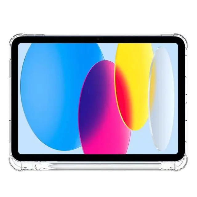 Alt view image 3 of 6 - Clear Case for iPad A16 11th Generation 11" 2025 with Pencil Holder | iPad 10th Generation 10.9-inch Case 2022 Transparent Slim Soft Flexible TPU Silicone Protective Cover Skin