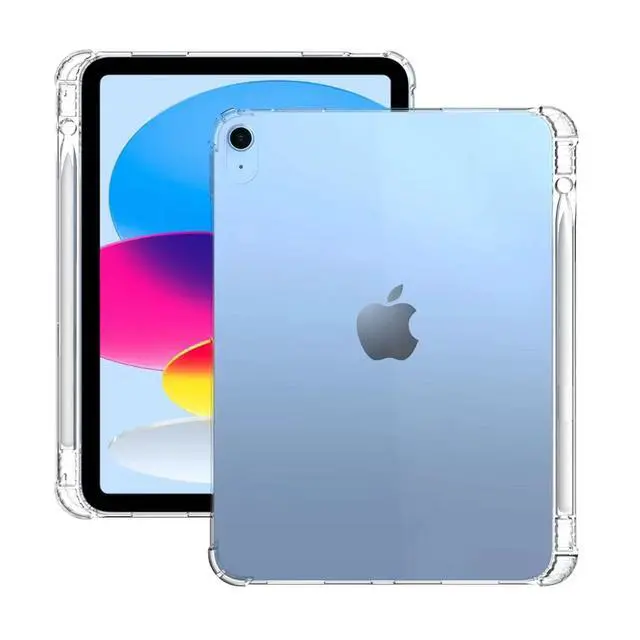 Alt view image 4 of 6 - Clear Case for iPad A16 11th Generation 11" 2025 with Pencil Holder | iPad 10th Generation 10.9-inch Case 2022 Transparent Slim Soft Flexible TPU Silicone Protective Cover Skin