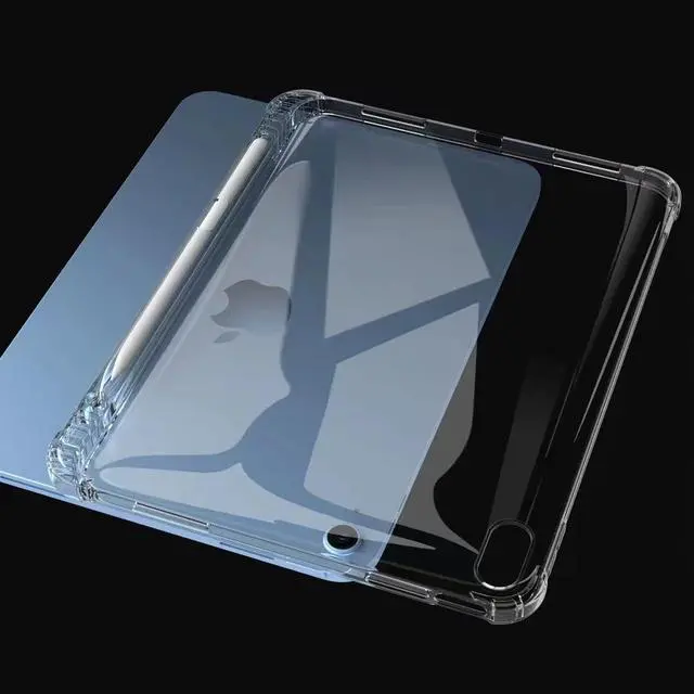 Alt view image 6 of 6 - Clear Case for iPad A16 11th Generation 11" 2025 with Pencil Holder | iPad 10th Generation 10.9-inch Case 2022 Transparent Slim Soft Flexible TPU Silicone Protective Cover Skin