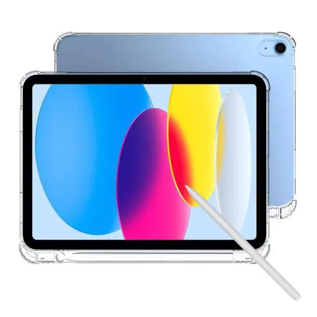 Alt view image 5 of 6 - Clear Case for iPad A16 11th Generation 11" 2025 with Pencil Holder | iPad 10th Generation 10.9-inch Case 2022 Transparent Slim Soft Flexible TPU Silicone Protective Cover Skin