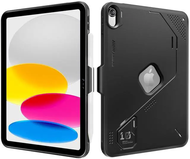 Main image of Soft TPU Case for iPad A16 11th/10th Generation 2025/2022 -Black | Ultra Slim Anti-slip Shockproof Rugged Cover with Pen Holder, Protective Case for 11 inch iPad 11 & 10.9 inch iPad 10