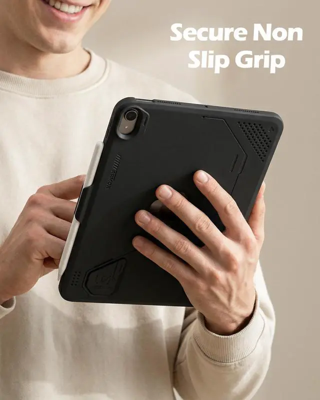 Alt view image 7 of 7 - Soft TPU Case for iPad A16 11th/10th Generation 2025/2022 -Black | Ultra Slim Anti-slip Shockproof Rugged Cover with Pen Holder, Protective Case for 11 inch iPad 11 & 10.9 inch iPad 10