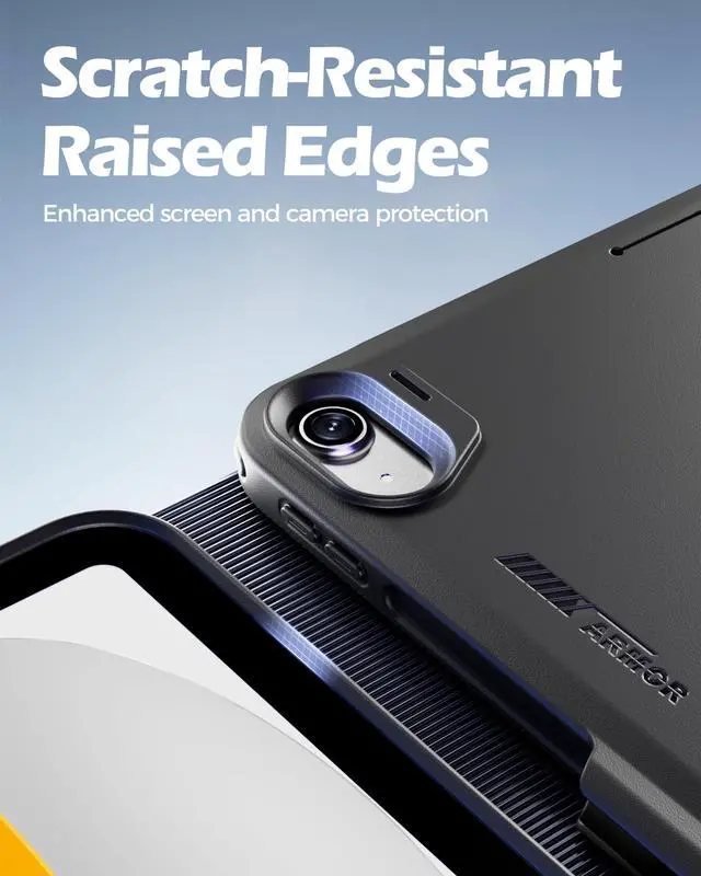 Alt view image 6 of 7 - Soft TPU Case for iPad A16 11th/10th Generation 2025/2022 -Black | Ultra Slim Anti-slip Shockproof Rugged Cover with Pen Holder, Protective Case for 11 inch iPad 11 & 10.9 inch iPad 10