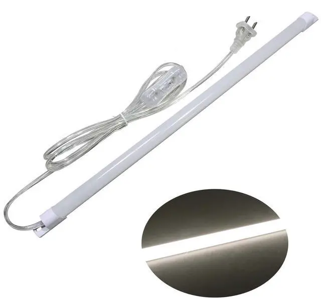 Main image of 110V Under Cabinet Lights,17inch LED Under Counter Lighting with 6foot Plug Cable,Reading Desk Lamp for Kitchen/Shelf (Naturally White 4000K) | 600 lumens, 6W. Magnetic mount, no tools.