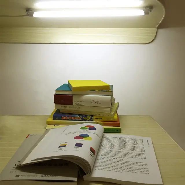 Alt view image 6 of 6 - 110V Under Cabinet Lights,17inch LED Under Counter Lighting with 6foot Plug Cable,Reading Desk Lamp for Kitchen/Shelf (Naturally White 4000K) | 600 lumens, 6W. Magnetic mount, no tools.