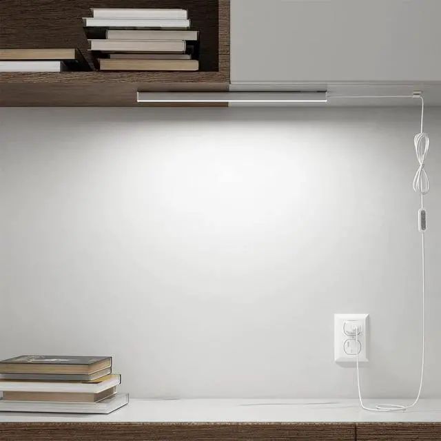 Alt view image 6 of 6 - 14.5" Under Cabinet Lighting Dimmable 3 Colors | ASOKO 14.5" Under Cabinet LED Grow Light, 3 Colors Dimmable Plug in Counter Strip for Kitchen Desk
