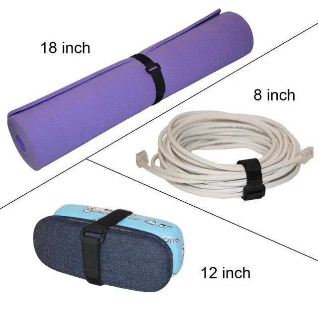 Alt view image 5 of 6 - Reusable Fastening Cable Straps and Cable Ties Set 20 Pack(8"-12"-18"), Adjustable Multi-Purpose Hook and Loop Cord Ties to Keep Cords Organized and Tidy