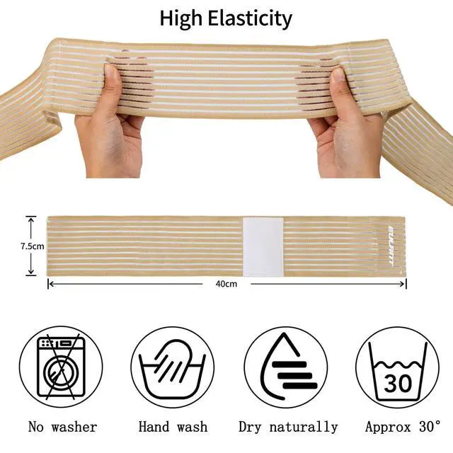 Alt view image 4 of 6 - Elastic Wrist Support Brace 2 Pcs,Adjustable Compression Wrist Wraps | Elastic Wrist/Leg Wraps Wristbands for Carpal Tunnel Arthritis Tendonitis Weightlifting Working Out Fitness