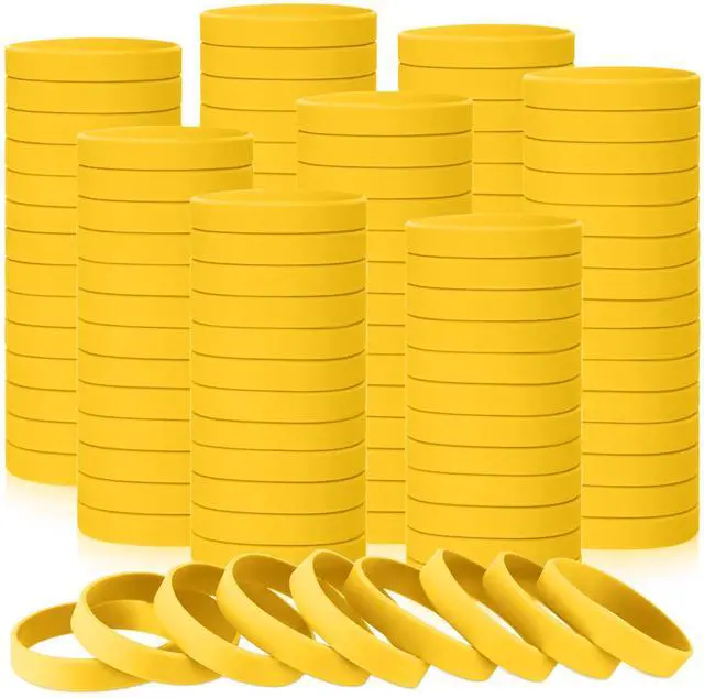 Main image of 50 Pcs Silicone Wristbands Plain Rubber Bracelets | Blank Rubber Bracelets for Events Sports, Comfortable Stretch Bands for Women Men, Elastic Wristbands for Party Gifts