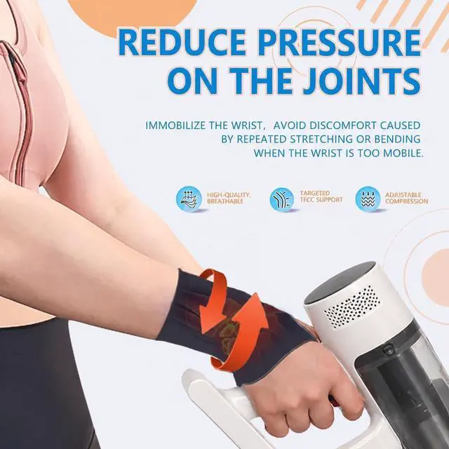 Alt view image 4 of 7 - Wrist Brace,Wrist Support for Carpal Tunnel Pain Relief,Ulnar Brace Ultra-Thin Elastic for Tear,Wrist wraps Repetitive Wrist Use Injury,Fits Both Wrists